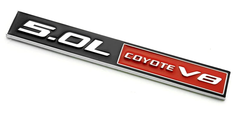 Ford Mustang F150 5.0L Coyote V8 Emblem Stickers - Black